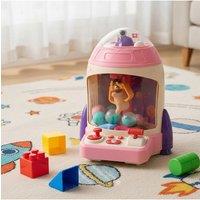 H&O Direct Kids Rocket-Themed Claw Grabber Machine in Pink