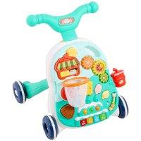 H&O Direct 2-in-1 Baby Walker & Multi-Functional Activity Table in Green