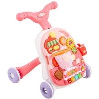 H&O Direct 2-in-1 Baby Walker & Multi-Functional Activity Table in Pink