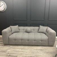 Stratus Interiors Boucle Teddy Fabric Bubble Sofa for Livingroom in Grey | Size: 3 Seater