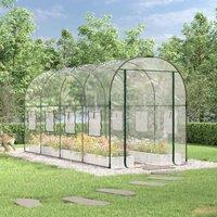 Berkfield Home Greenhouse Transparent 160x400x190 cm PVC&Powder-coated Steel | Size: 160 x 400 x 190 cm