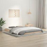 Berkfield Home Bed Frame 140x200 cm Solid Wood Pine in Brown