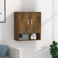 Berkfield Home Wall Cabinet Smoked Oak 60x31x70 cm Engineered Wood in Brown | Size: 60 x 31 x 70 cm