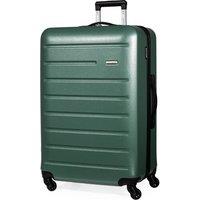 Pierre Cardin Voyager Hard Shell Lightweight Luggage 4 Wheel Durable Travel Suitcase in Green | Size: XL