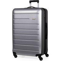 Pierre Cardin Voyager Hard Shell Lightweight Luggage 4 Wheel Durable Travel Suitcase in Charcoal | Size: XL