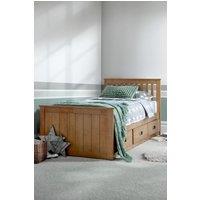 Time4sleep Captain Oak Finish 3 Drawer Wooden Storage Bed in Light Oak | Size: Single