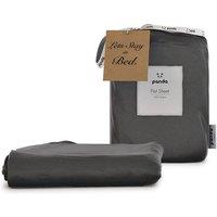 Panda London Panda 100% Bamboo Flat Sheet in Dark Grey | Size: Single