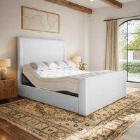 PARADISE BEDS LTD Ortho Lift Electric Adjustable Bed Set With Mattress & Headboard in Light Grey | Size: King