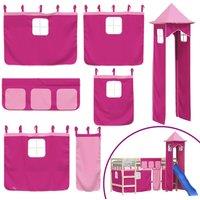 Berkfield Home Curtains for Loft Bed with Tower Pink Polyester