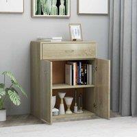 Berkfield Home Sideboard Sonoma Oak 60x30x75 cm Engineered Wood in Light Brown | Size: 60 x 30 x 75 cm