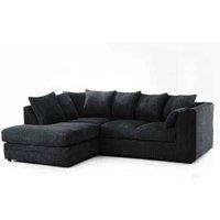 SNUG FURNITURE BIRMINGHAM LTD Camden Jumbo Cord Left Hand Corner Sofa Set in Black