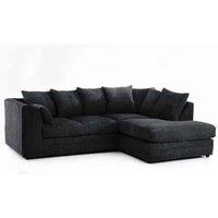 SNUG FURNITURE BIRMINGHAM LTD Camden Jumbo Cord Right Hand Corner Sofa Set in Black