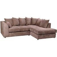 SNUG FURNITURE BIRMINGHAM LTD Camden Jumbo Cord Right Hand Corner Sofa Set in Chocolate