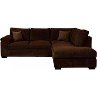 SNUG FURNITURE BIRMINGHAM LTD Monroe Amalfi Jumbo Cord Right Hand Corner Sofa in Chocolate