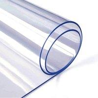 VOGREX 100CMx150CM Transparent PVC Table Protector Plastic Cover in Clear | Size: 100 cmx150 cm