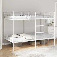 Berkfield Home Bunk Bed without Mattress White 100x200 cm Steel