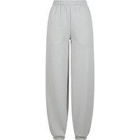 Build Your Brand Women's Fluffy Sweatpants in Grey | Size: Medium