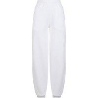 Build Your Brand Women's Fluffy Sweatpants in White | Size: Large