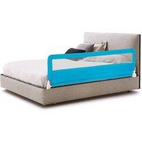 Costway Bed Rail Guard for Toddlers 180CM Foldable Baby Bed Rail w/ Safety Strap in Blue