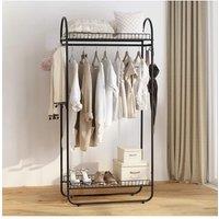 H&O Direct Chic Metal Clothes Rack in Black