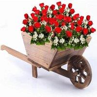 Havendro Wooden Hamper Kit DIY Wicker Basket Gift Set in Brown