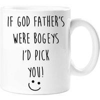 60 SECOND MAKEOVER Men's If God Father's Were Bogeys I'd Pick You Mug in White