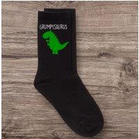 60 SECOND MAKEOVER Men's Mens Grumpy Dinosaur Grumpysaurus Black Socks
