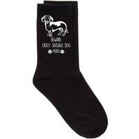 60 SECOND MAKEOVER Men's Beware Crazy Sausage Dog Man Socks in Black