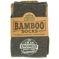 History & Heraldry Men's Bamboo Socks Engineer Superpower UK 6-11 in Grey