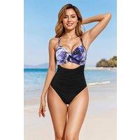 Women's One-Piece Cross Front Swimsuit with Adjustable Straps | Size: 3XL