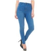 Smart Living Women's Stylish Skinny Fit High Waisted Denim Jeans in Mid Blue | Size: 16