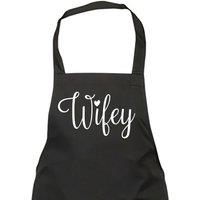 60 SECOND MAKEOVER Women's Wifey Black Apron