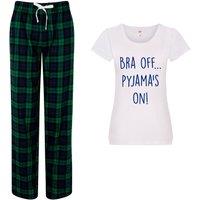 60 SECOND MAKEOVER Women's Bra Off-Pyjamas On Pyjama Set in Green | Size: Medium