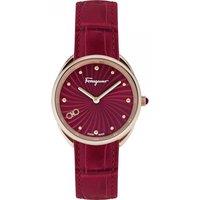 Salvatore Ferragamo Women's SFYN01122 Cuir 34mm Quartz Watch in Red