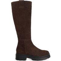 Dune London Women's 'Tiger' Suede Knee High Boots in Brown | Size: 7