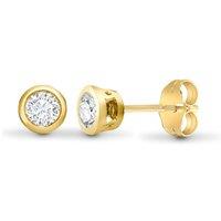 Jewelco London Women's 18ct Gold 0.5ct Diamond Solitaire Stud Earrings