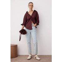 WOVCOR Women's High Waist Mom Jeans in Light Blue | Size: 8