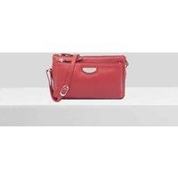 Dents Women's Anaya Leather Cross Body Bag in Raspberry