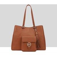 Paul Costelloe Women's Shebelle Leather Shoulder Bag in Brown