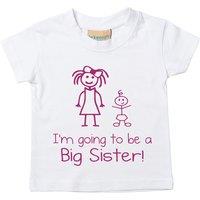 60 SECOND MAKEOVER Girl's I'm Going To Be a Big Sister White T-Shirt | Size: 9-11 Years