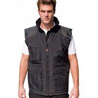 Result Men's Work-Guard Vostex Bodywarmer Gilet Workwear in Black | Size: 2XL