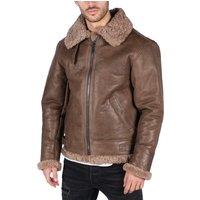 TruClothing Men's Sheepskin Leather B3 Aviator Vintage in Brown | Size: 3XL