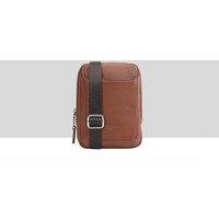 Dents Men's Trella Leather Cross Body Bag in Camel