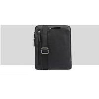 Dents Men's Kinesis Leather Cross Body Bag in Jet Black