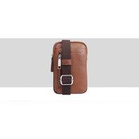 Dents Men's Pixis Leather Cross Body Bag in Camel