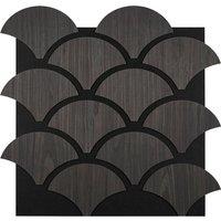 Fuse Acoustic Wall Panels Fuse Acoustic Wooden Shell Wall Panel in Charcoal Oak