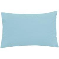 Smart Living Polycotton Housewife Pillowcases Pair 180 Thread Count in Light Blue | Size: Standard Pillow Case