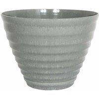 La Hacienda 40cm Vale Planter with In-Built Saucer - Plastic - L40xW40xH30cm Grey