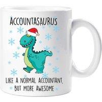 60 SECOND MAKEOVER Christmas Accountasaurus Mug in White