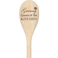 60 SECOND MAKEOVER Granny Queen Of The Kitchen Spoon Funny Wooden Spoon in Beige